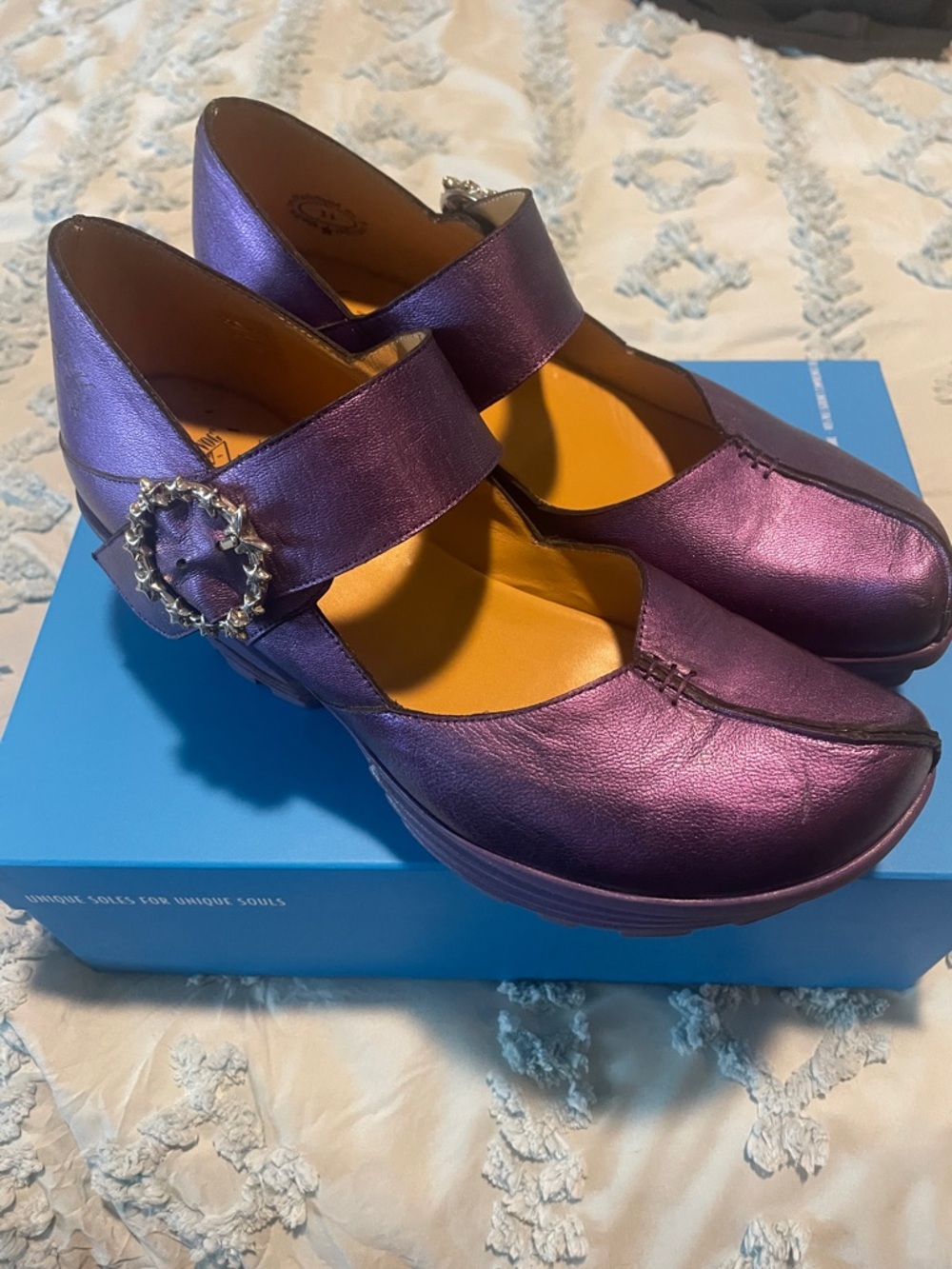 Metallic Purple Fluevog Mellow